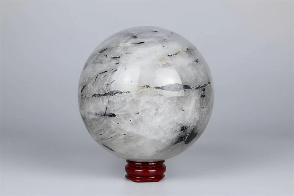 Tourmalinated Quartz Sphere