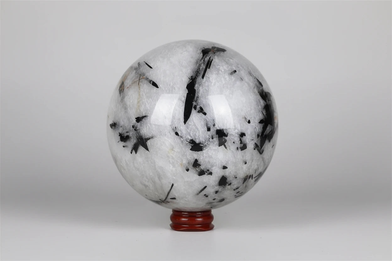 Tourmalinated Quartz Sphere