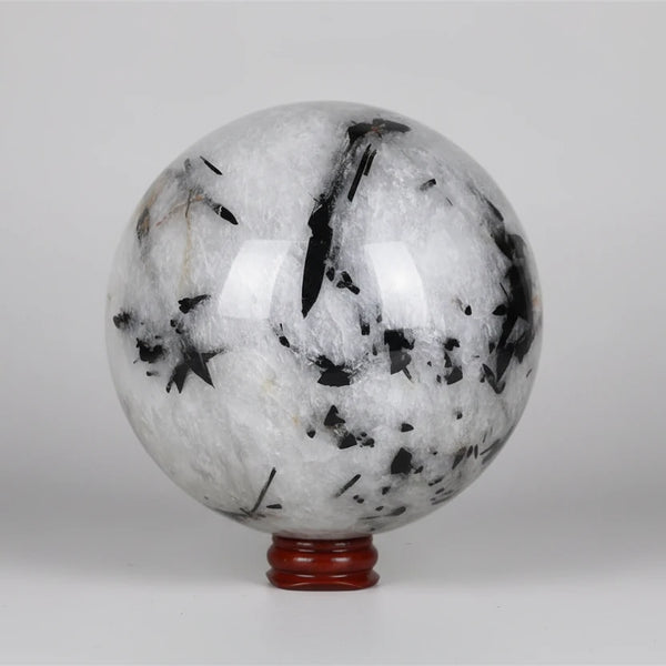 Tourmalinated Quartz Sphere